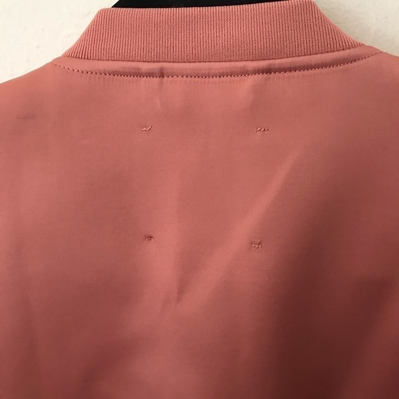 Samsoe & Samsoe Sonya Pink Satin Bomber Jacket NWT Medium - Picture 5 of 8